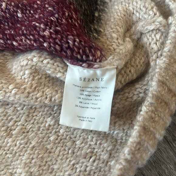 Sézane Pull Nathanael Sweater Knitted Long Sleeve Women's Multi Size XS NWOT - Picture 8 of 8